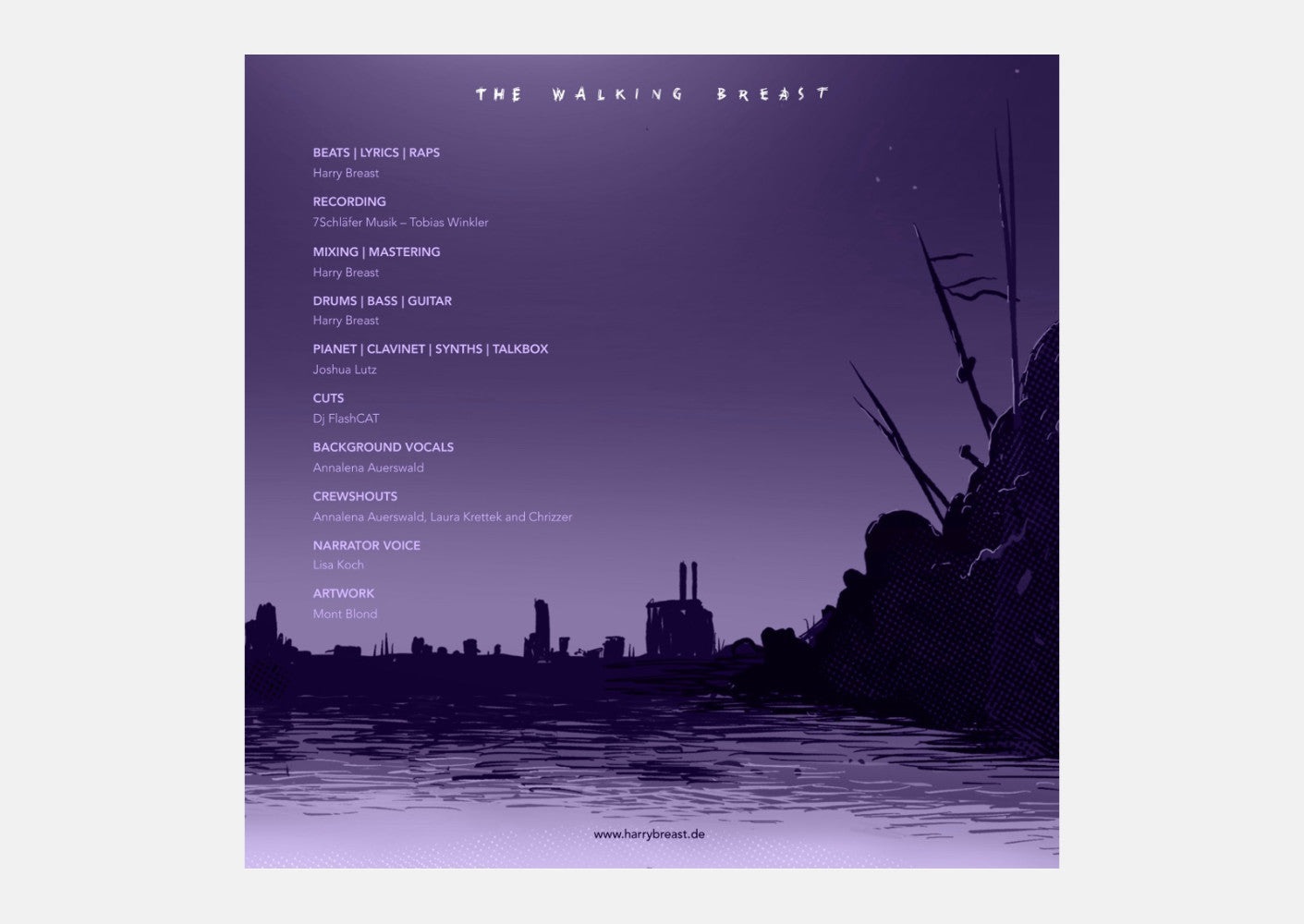 The Walking Breast | LP liquid filled purple/orange