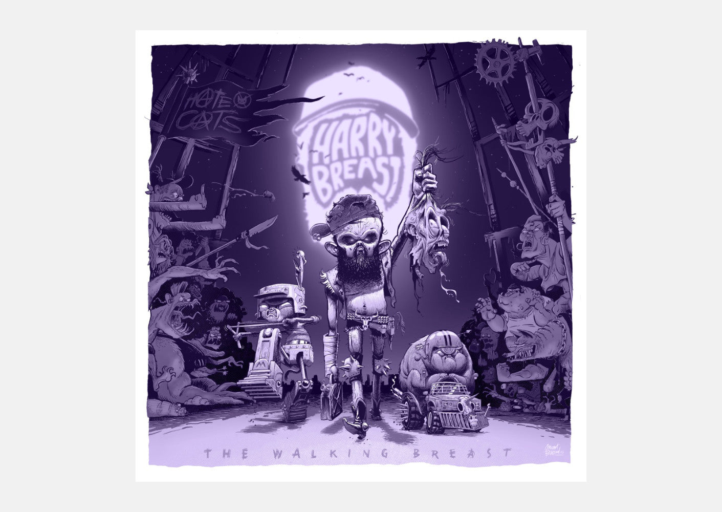 The Walking Breast | LP liquid filled purple/orange